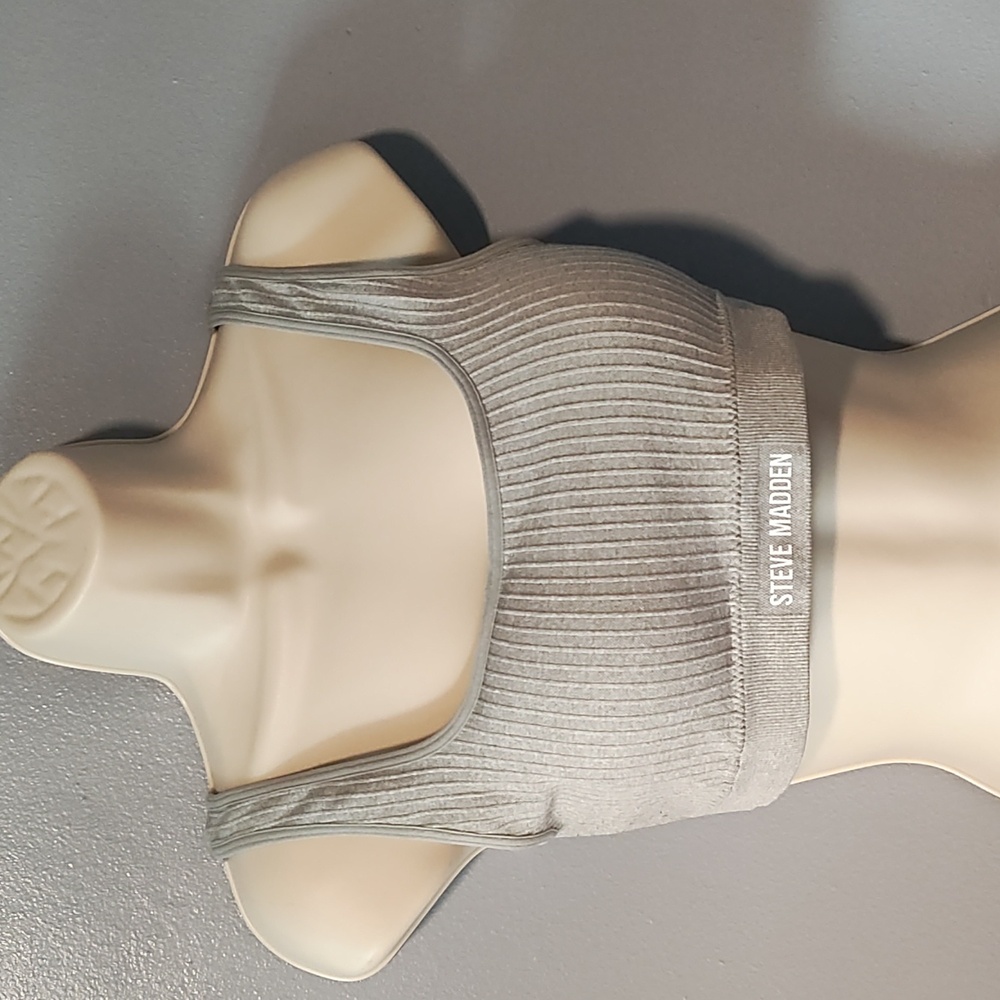 Steve Madden Light Gray Ribbed Padded Wireless Br… - image 3